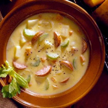 Hot-Stuff Kielbasa-Cheese Soup