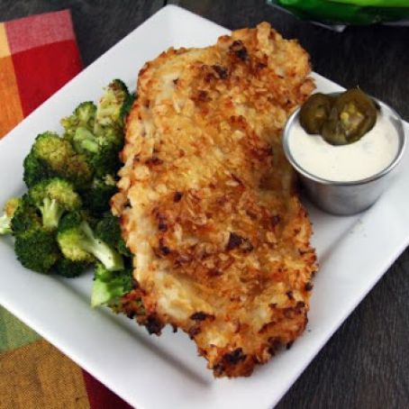 Jalapeno Kettle Chip Crusted Chicken with Jalapeno Ranch