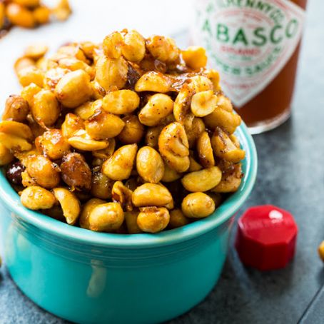 Slow Cooker Sweet and Spicy Peanuts - Spicy Southern Kitchen