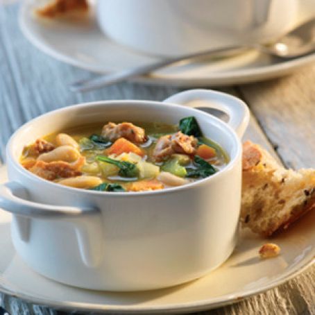 Tuscan White Bean Soup with Italian Sausage