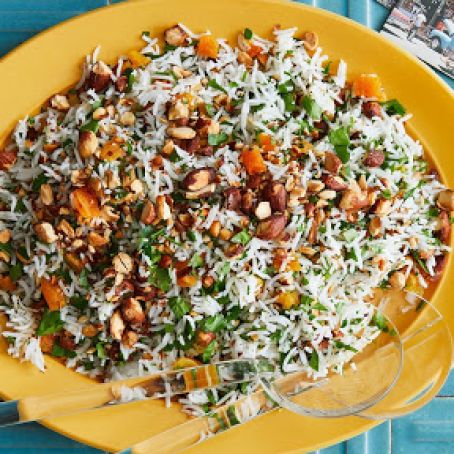 Rice with Parsley, Almonds, and Apricots