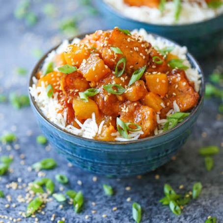 Baked Pineapple Chicken Bowls