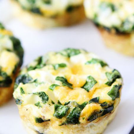 Egg Muffins with Sausage, Spinach, and Cheese