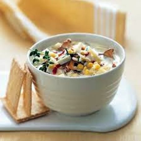 Crab and Corn Chowder with Bacon