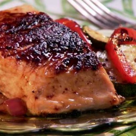 Maple and Mustard Glazed Salmon