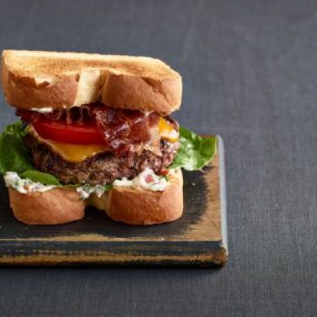 BLT Burgers with Bacon Mayonnaise
