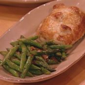 Chicken in a Love Nest with Asparagus Almondine