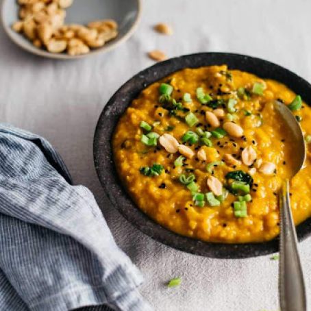 Sweet Potato and Peanut Stew with Kale - Vegan