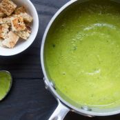Spring Split Pea Soup with Bacon & Croutons | The Yellow Table