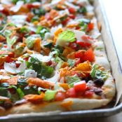 Taco Salad Pizza with Doritos!