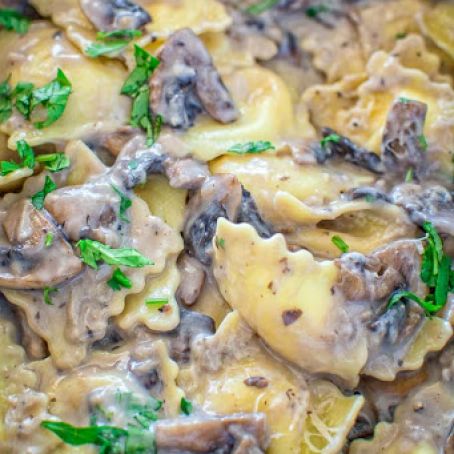 Creamy Mushroom Ravioli