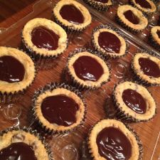Chocolate Chip Cookie Cups with Chocolate Ganache