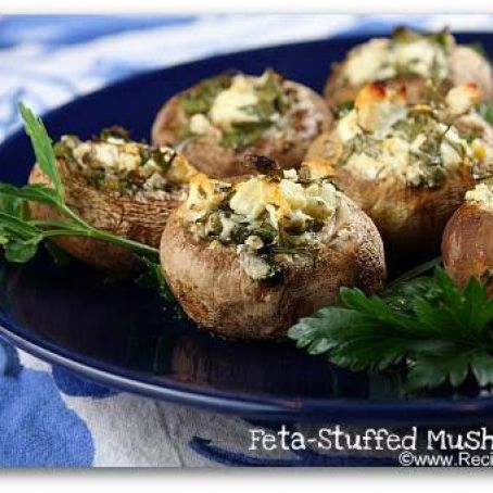 Feta- Stuffed Mushrooms