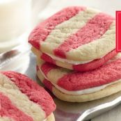 Striped Peppermint Sandwich Cookies