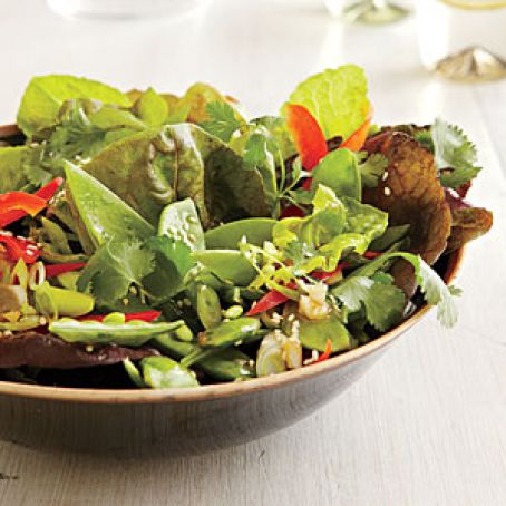 GREEN-Mixed Greens Salad with Hoisin-Sesame Vinaigrette