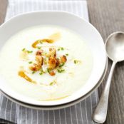 Creamy Cauliflower Soup with Brown Butter