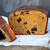 Chocolate Glazed Cherry Almond Paleo Quick Bread