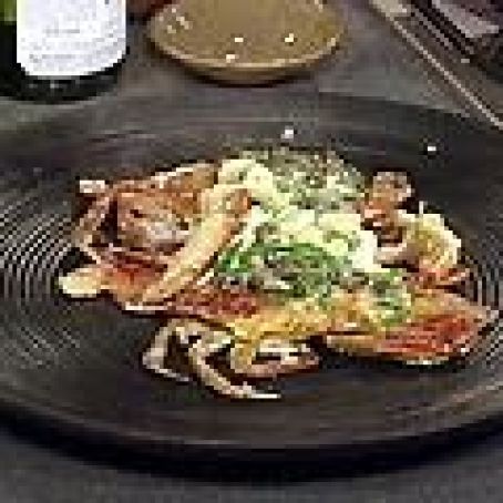 Sauteed Soft-shell Crabs with Garlic and ButterRecipe courtesy Emeril Lagasse, 2003