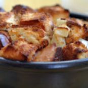 Apple Bread Pudding w/Vanilla Sauce