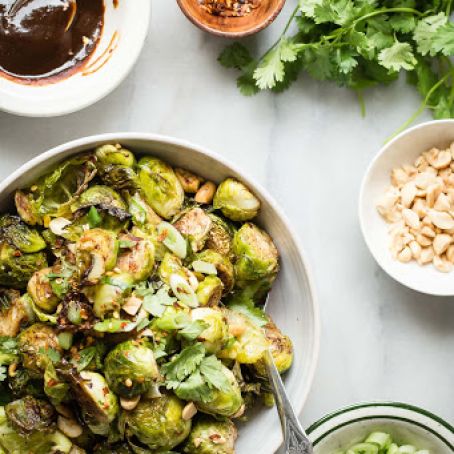 Five Spice Hoisin Roasted Brussels Sprouts