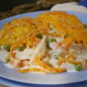 Chicken Pot Pie w/ Onion Biscuits