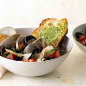 Summer Tomato Bouillabaisse with Basil Rouille