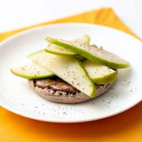 Pear and Almond Butter English Muffin