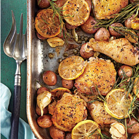 Lemon-Rosemary-Garlic Chicken and Potatoes