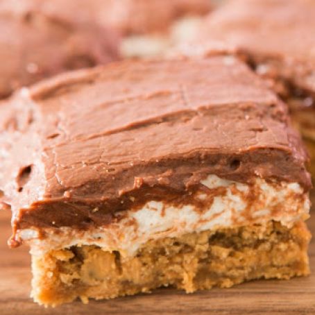 Peanut Butter Mississippi Mud Blondies