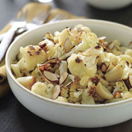 Roasted Cauliflower with Garlic & Toasted Almonds