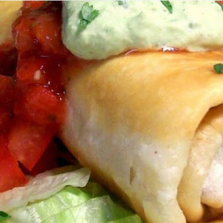 Baked Beef & Bean Chimichangas