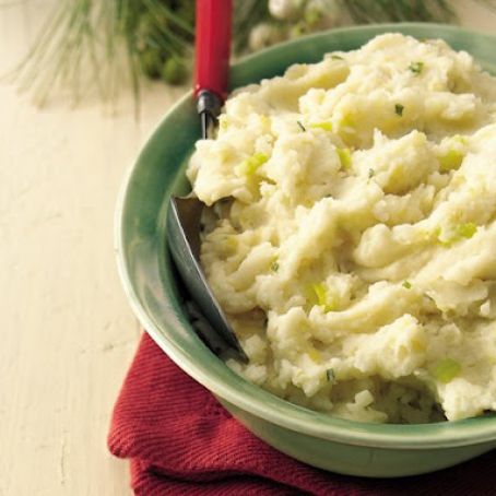 Leek and Garlic Mashed Potatoes