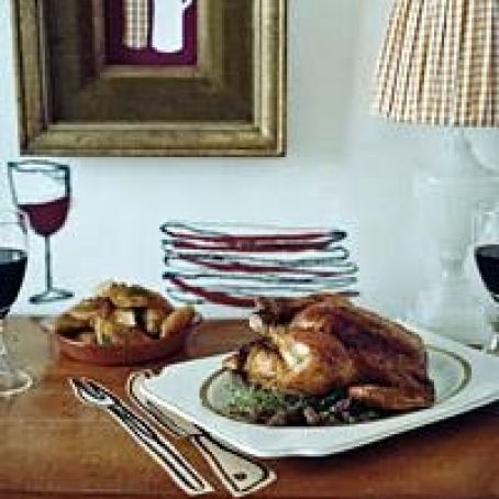 Roasted Chicken with Garlic-Thyme Butter