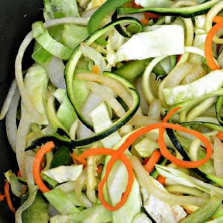Paleo Teriyaki Stir-Fry Zoodles, Gluten-Free