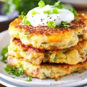 LOADED MASHED POTATO CAKES