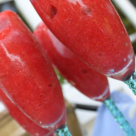 Strawberry Champagne Slushies