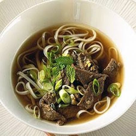 Vietnamese-Style Beef and Soba Noodle Soup