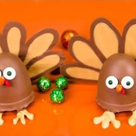 Turkey Shaped Buckeye Peanut Butter Balls