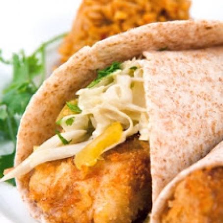 Cornmeal Crusted Cod Tacos with Poblano Cream