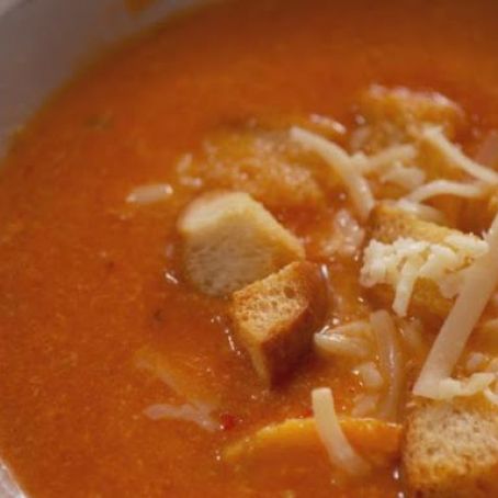 Spicy Tomato and Cheddar Soup