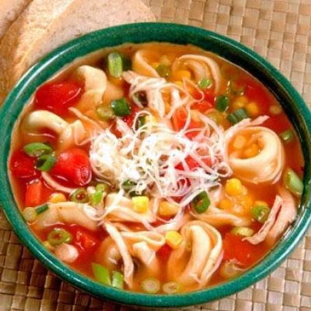 Double Chicken Tortellini Soup