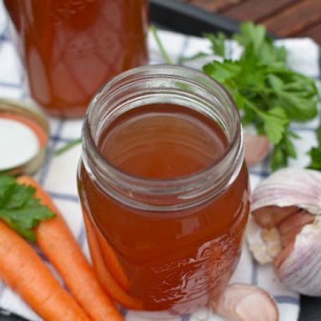 Homemade Rich and Roasted Vegetable Stock