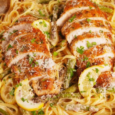 Lemon Asparagus Chicken Pasta