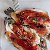 Pan-Seared Trout with Serrano Ham and Chile-Garlic Oil
