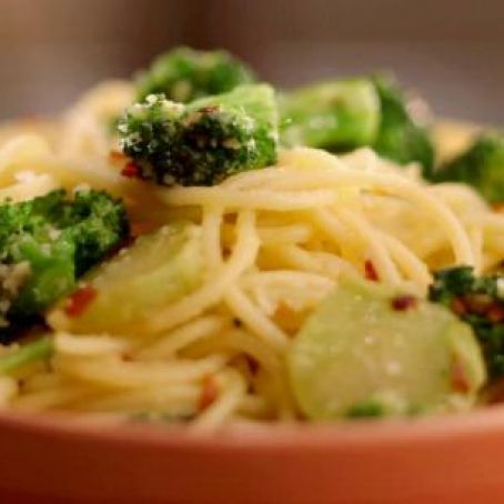 Spaghetti and Broccoli Aglio Olio