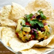 Spicy Guacamole with Corn and Black Beans