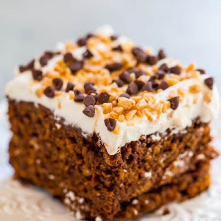 Chocolate Gingerbread Toffee Cake