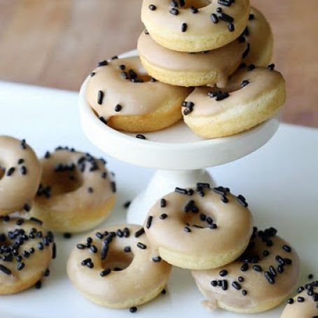 Baked Mini Cake Doughnuts with Maple Glaze