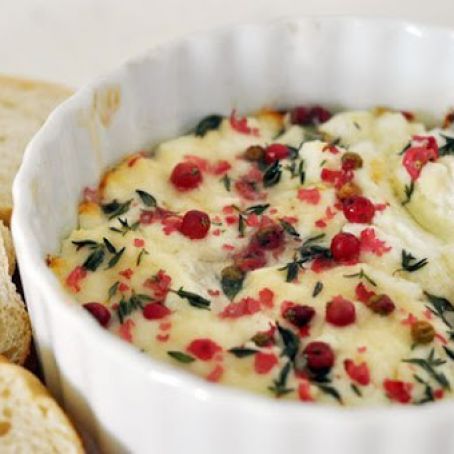 Pink Pepper Goat Cheese Spread & Olives