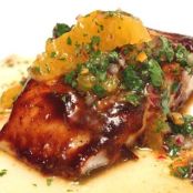 Tamarind-Glazed Black Cod with Habanero-Orange Salsa